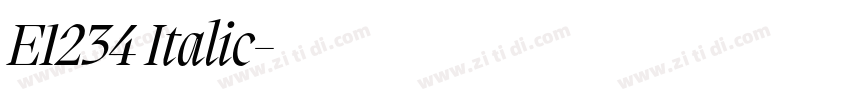 E1234 Italic字体转换 E1234 Italic字体转换